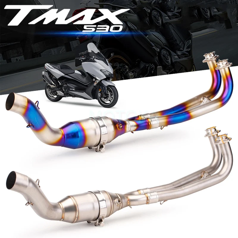 2017-2020 Motorcycle Exhaust Pipe Front Full System TMAX 530 TMAX560 Slip-on End Can Manifold Middle Link Tube Muffler Header