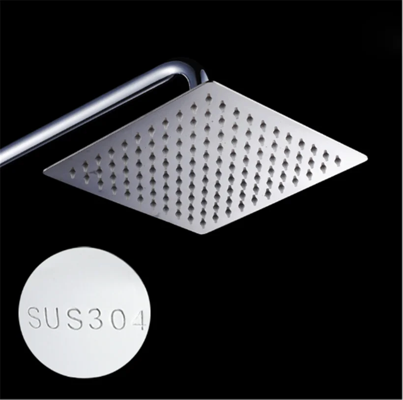 4/6/8/10/12 inch Round & Square Ultra Thin Stainless Steel Rainfall Shower Head / Kepala Paip Mandi Air Terjun