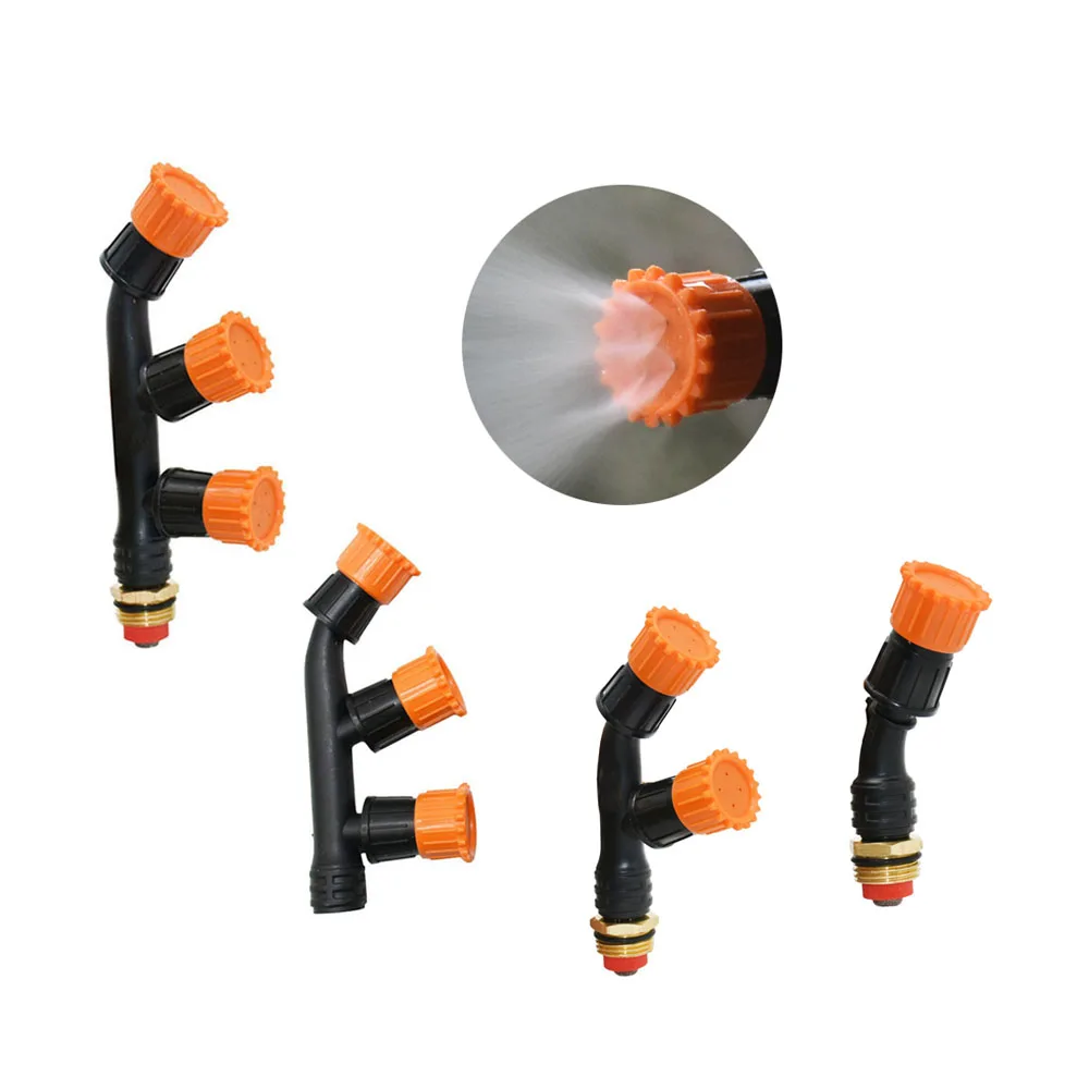 Copper Atomizing Sprayer Mist Nozzle Single/Double/Three Nozzle Head Garden Lawn Irrigation Pesticide Spraying Sprinkler