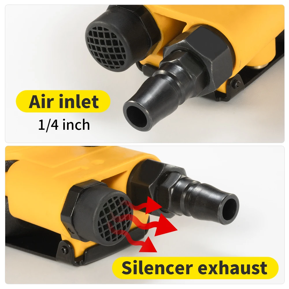 HIFESON Pneumatischer Exzenterschleifer, Luftschleifer, 125 mm/150 mm Vakuum-Exzenter-Polier-/Schleifmaschine, pneumatische Werkzeuge – Detail 8