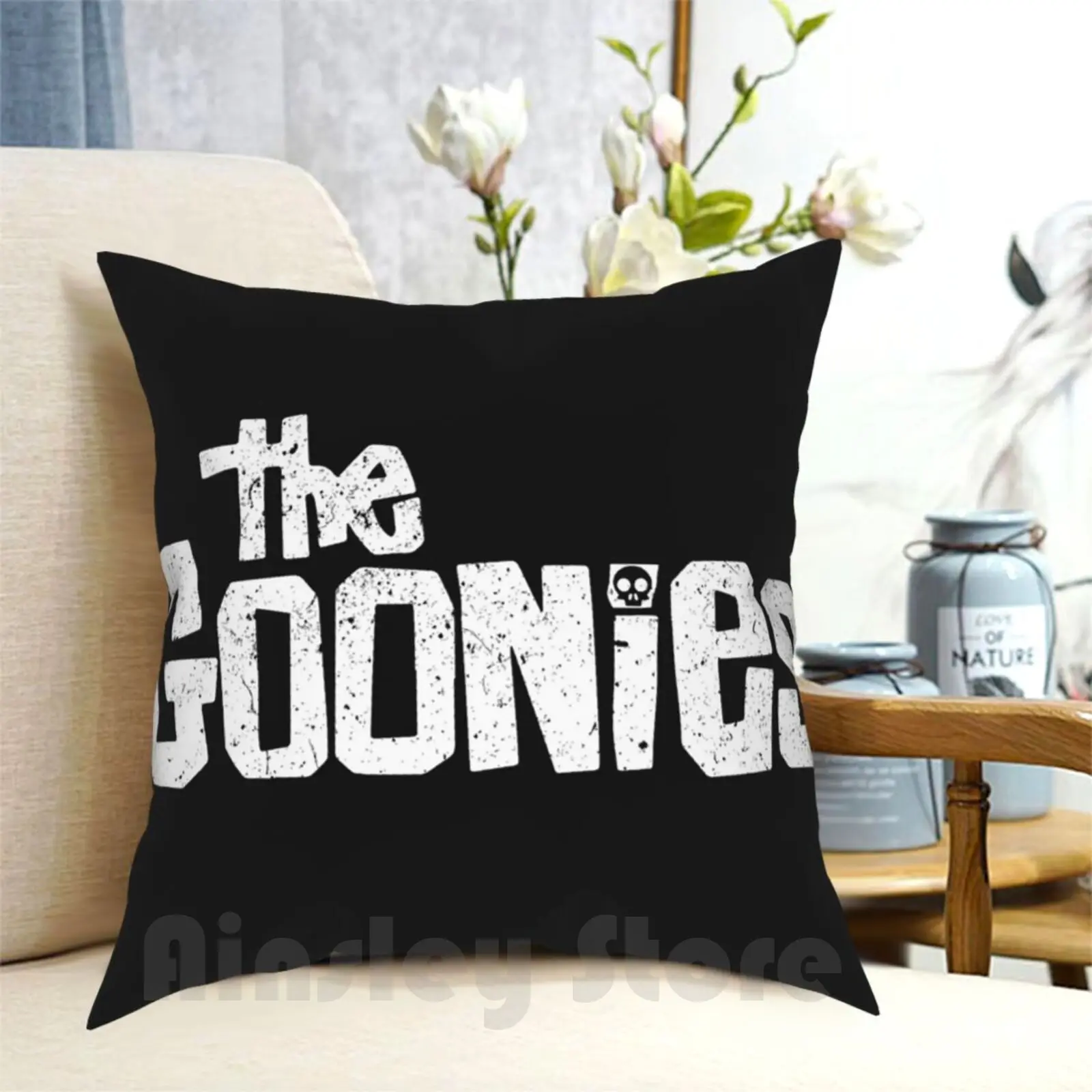 The Goonies Worn Logo Pillow Case Printed Home Soft DIY Pillow cover Sloth Treasure Map Pirate Pirates Never Say Die One