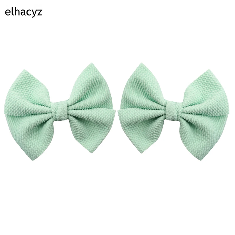 2Pcs/Set 5 Inch Big Waffle Bow Hair Clips Handmade Hairpin Girls Boutique Kids Head Wear Fabric Bow Children Hair Accessories