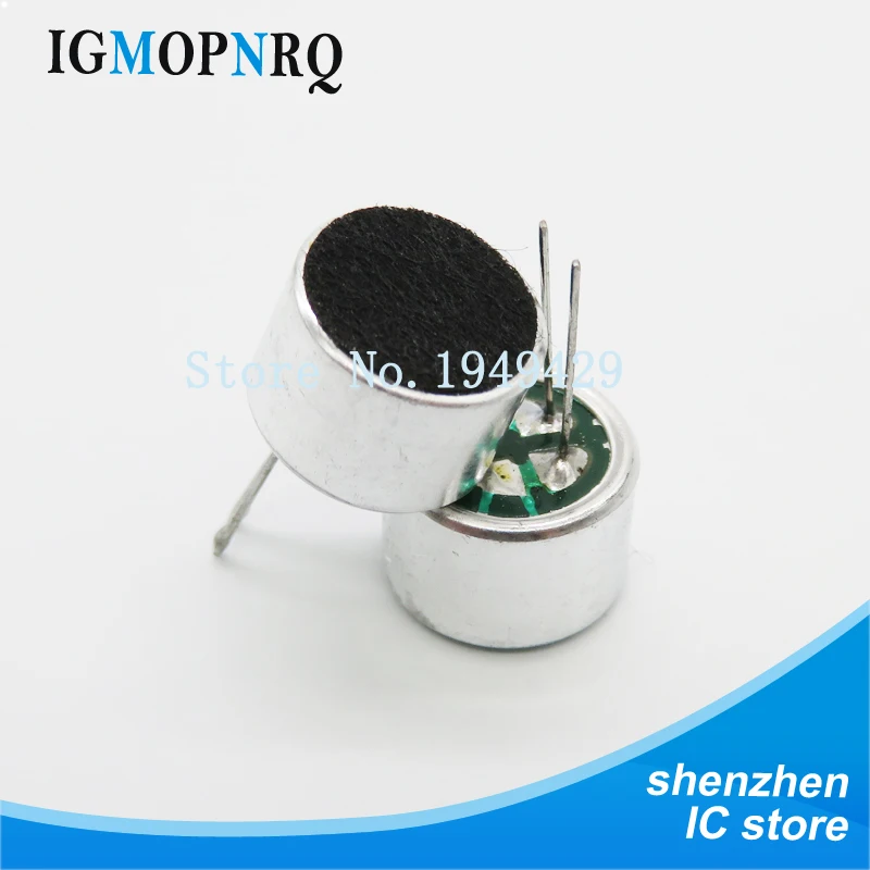 10pcs 4.5*2.2mm 6*2.2mm 6*5mm 9*7mm electret microphone condenser Pickup microphone 52DB 56DB with 2pin