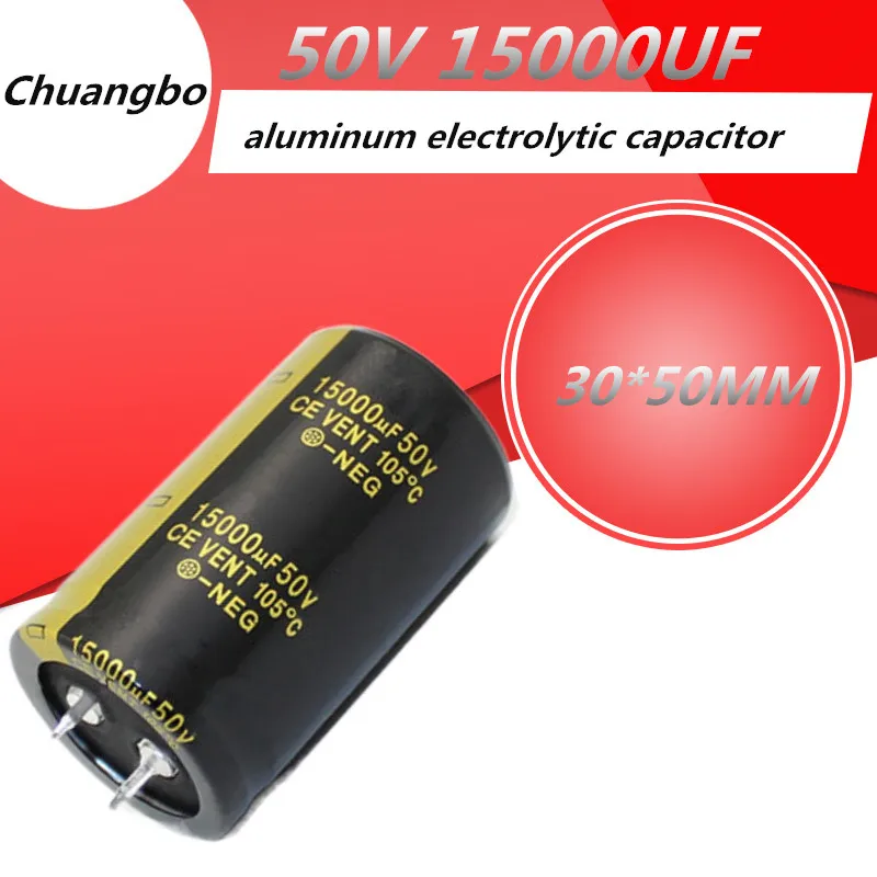 

2PCS-5pcs Higt quality 50V 15000UF 30*50MM Audio Amplifier Inverter Welder Aluminum Electrolytic Capacitor 50V 15000UF 30*50MM