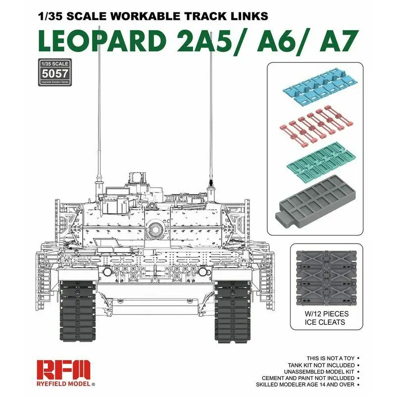 RYEFIELD MODEL RFM RM-5057 1/35 Workable Track for Leopard 2A5/A6/A7 - Scale Model Kit