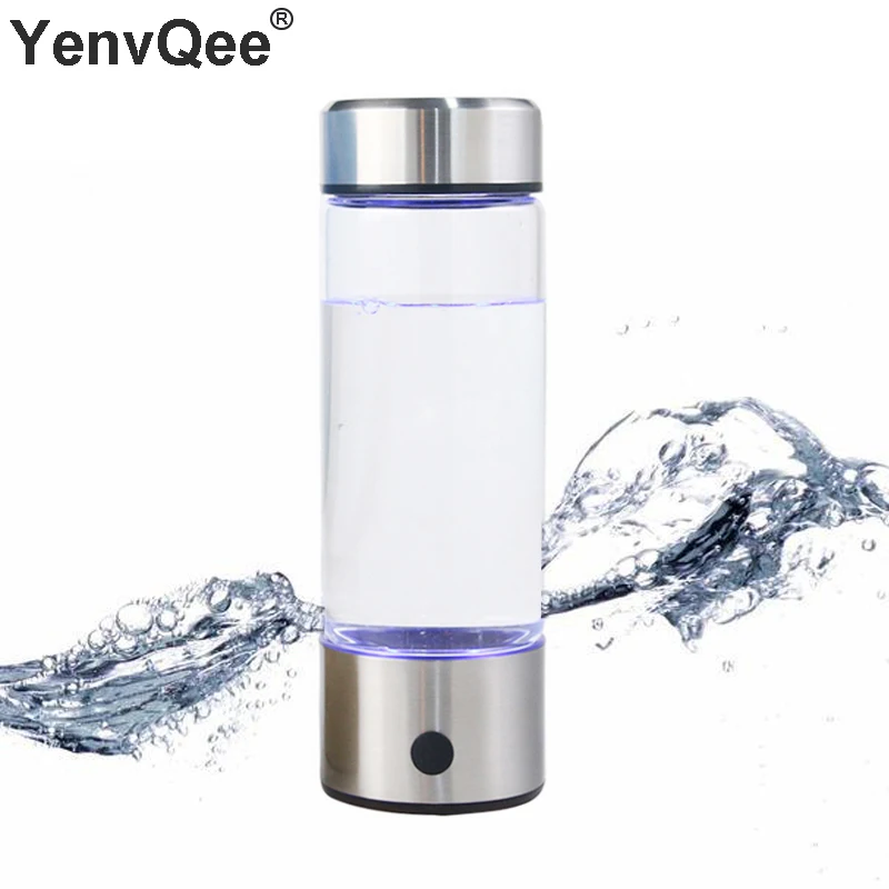 YenvQee 500ML Hydrogen Water generator Water Filter Water purifier Bottle Stainless Steel With Three Style Gift Box For Travel