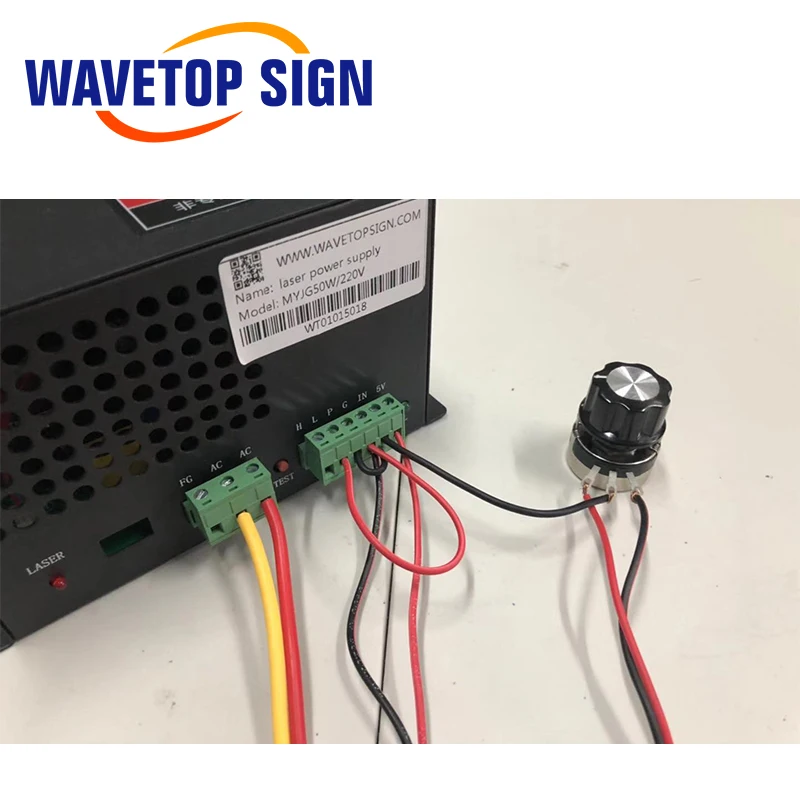 Cabo de teste de energia WaveTopSign WTH118 Kit DIY peças 2W 1K potenciômetro + 6 pinos + cabo