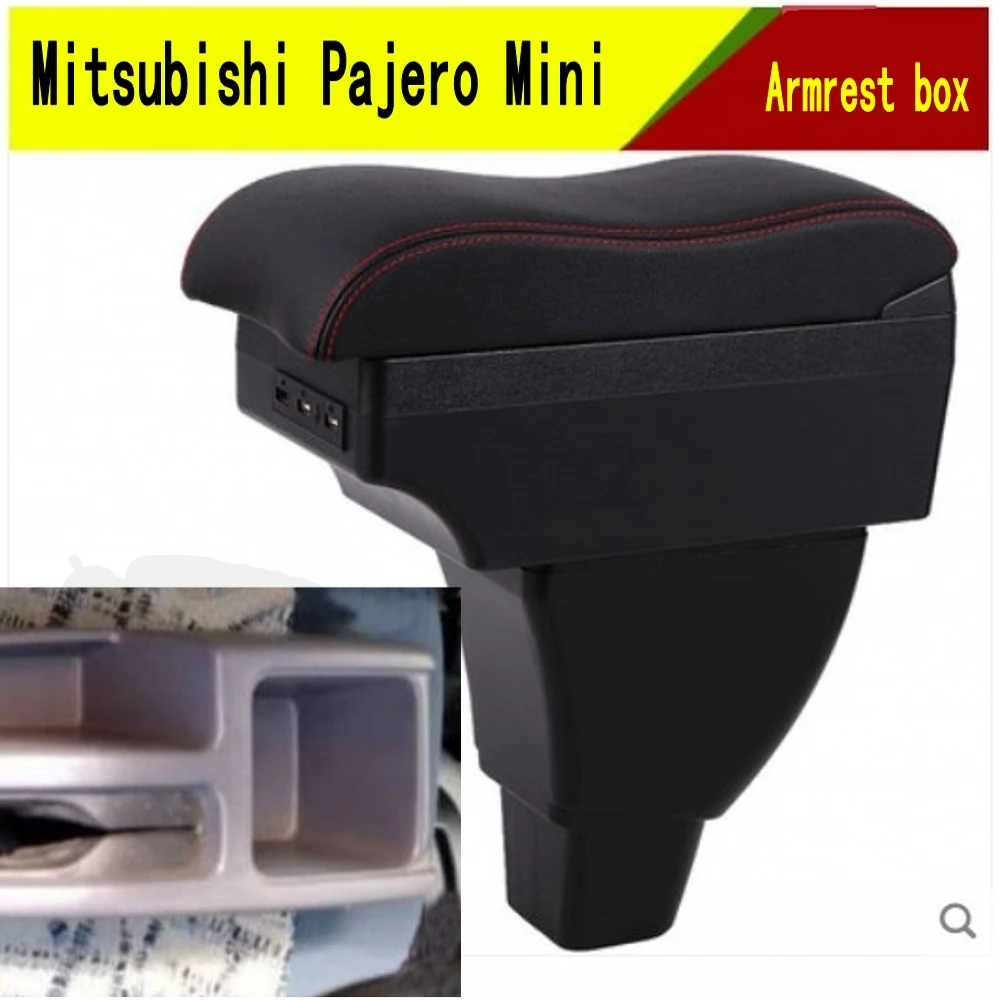 

For Pajero Mini Armrest Box Arm Elbow Rest Central Console Storage Car Accessories Interior with USB Cup Holde LED