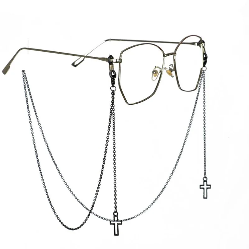 Fashion Pendant Glasses Chains Cross Heart Eyeglasses Sunglasses Spectacles Metal Chain Holder Cord Lanyard Necklace Mask Chains