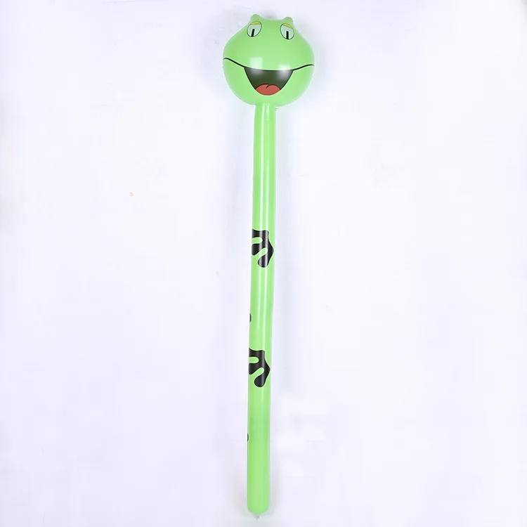 PVC Animal Head Long Stick Children Inflatable Giraffe Elephant Rabbit Frog Inflatable Stick Animal Stick