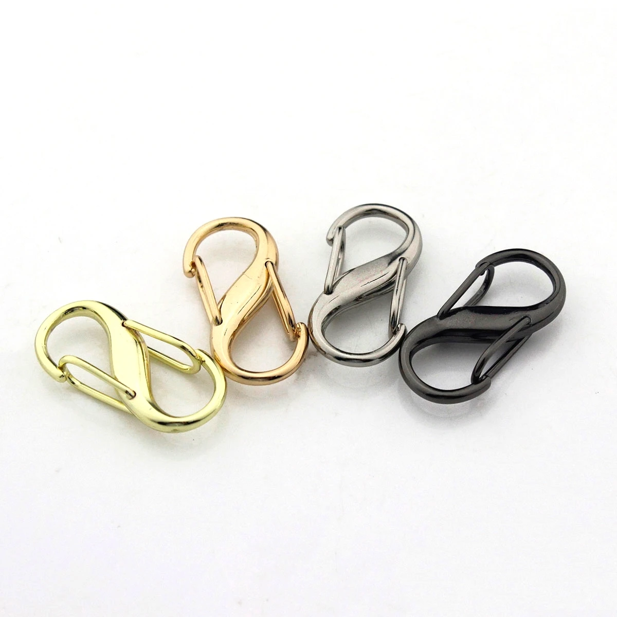 2pcs Metal S-type Buckle Fashion Mini Snap Hook Necklaces Connectors For Leather Craft Bag Key Ring DIY Jewelry Findings