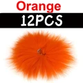 12 piezas de color naranja