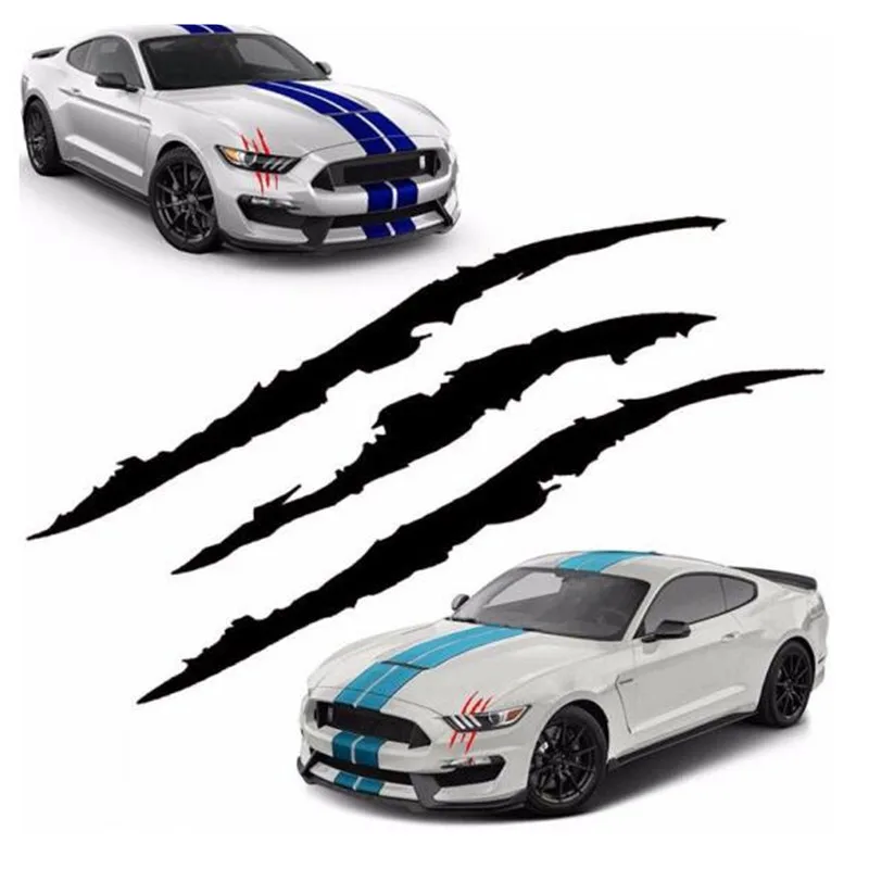 Car Styling Auto Monster Claw Scratch Decal Stickers For Ford Focus Kuga Fiesta Ecosport Mondeo Escape Explorer Edge Mustang