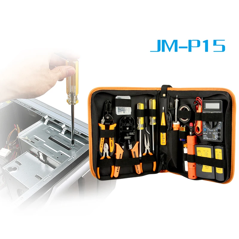 RJ45 LAN Tester Networking Repair Tool Kit RJ45 RJ11 RJ12 Network Cable Tracker Plier Crimp Crimper Plug Clamp PC Drop Shipping