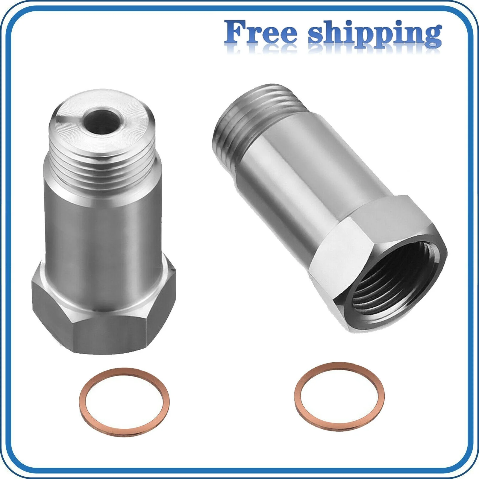 

2pack OXYGEN O2 SENSOR EXTENSION EXTENDER ADAPTER SPACER M18X1.5 CEL FIX BUNG