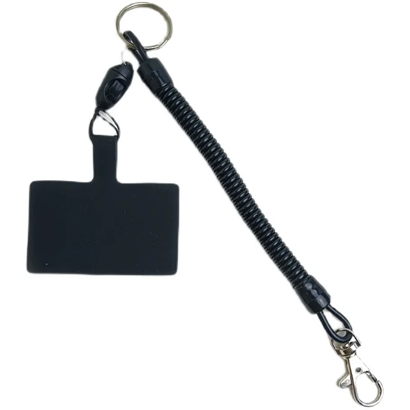 Anti-loss Waist Hanging Anti-theft Rope Key Chain Lanyards Charm Spring Rope Telescopic Lanyard Mobile Phone Back Sticking Card