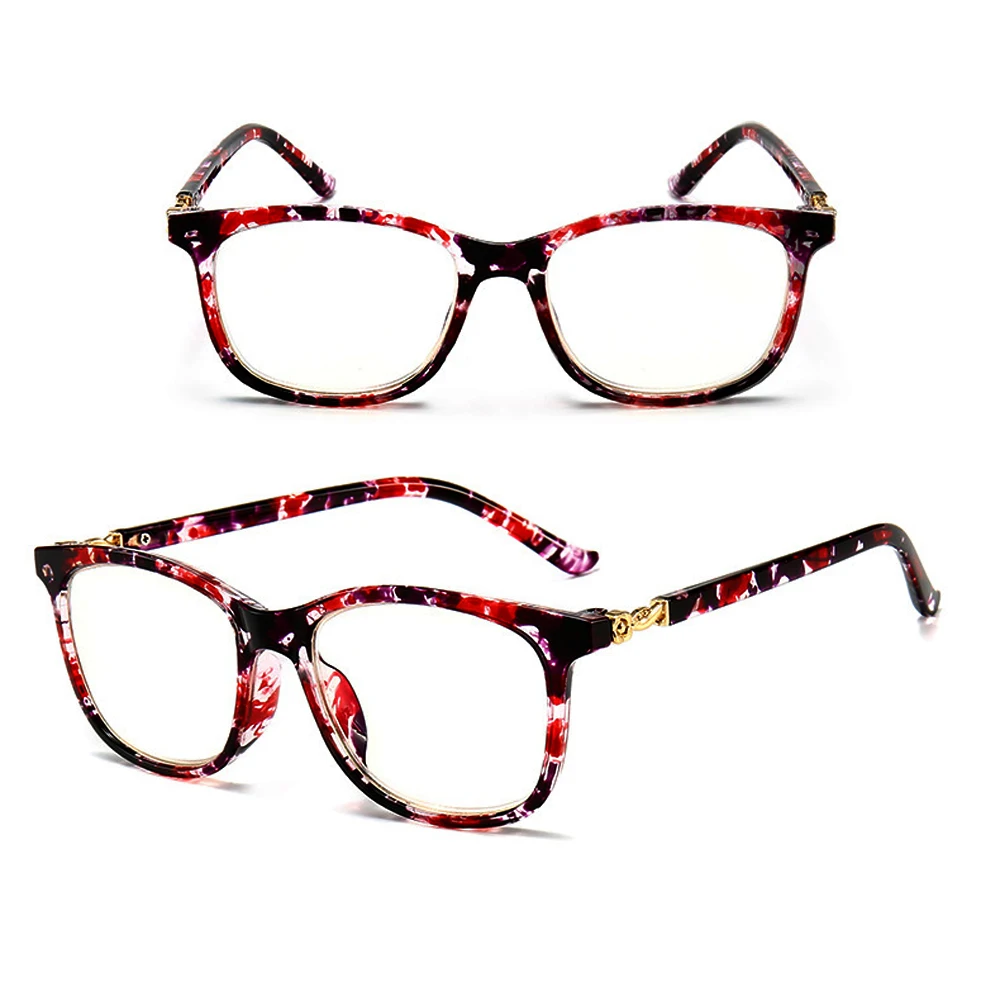 Fashion Anti-Blu-ray Reading Glasses  Comfortable Men Women Squared Frame+1.0+1.5 +2.0 To +4.0