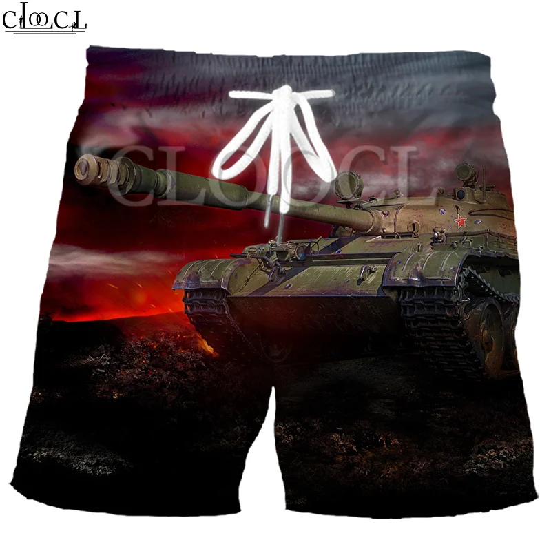 CLOOCL Games World Of Tanks 3D Print Fashion Summer Men Shorts Leisure Sport Hip Hop Beach Sweatpants