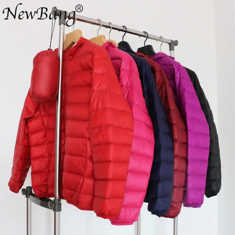 NewBang Brand 6XL 7XL 8XL Large Size Womens Down Jacket Ultra Light Down Jacket Women Winter Windproof Feather Coats