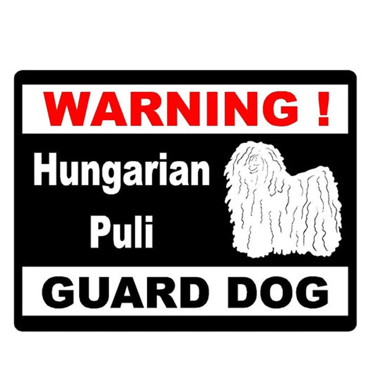 Personality Hungarian Puli Guard Dog Car Stickers Accessories Motorcycle Cover Scratches Waterproof PVC 15cm *12cm