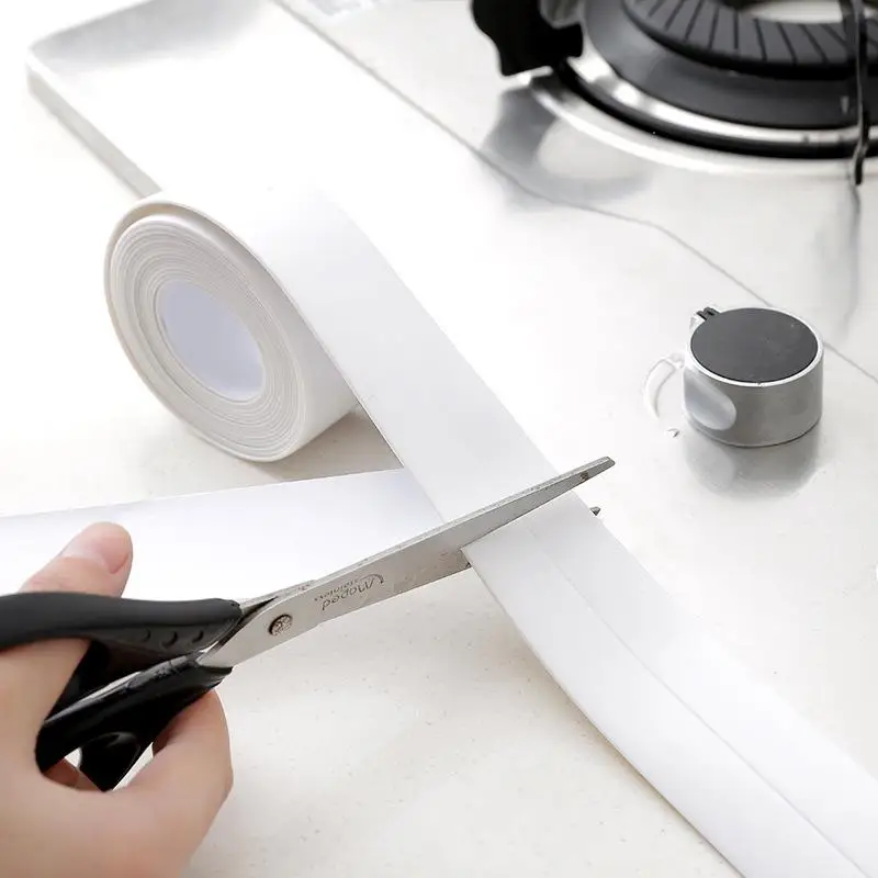 Waterproof Tape Bathroom Shower Sink Bath Sealing Strip Pvc Self Wall Sticker For Bathroom Kitchen Adhesive Tape