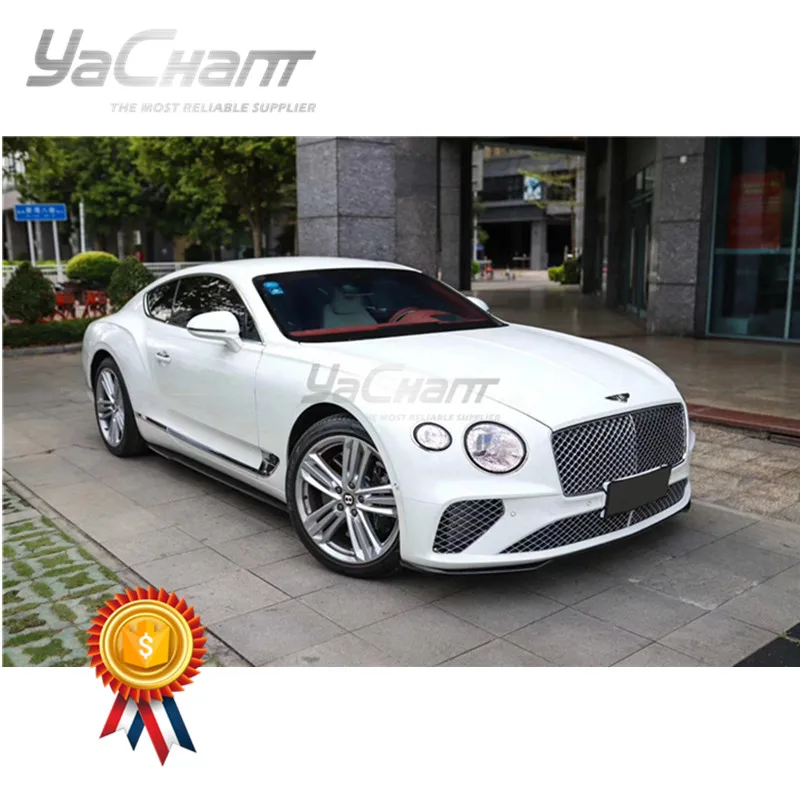 Car-Styling Dry Fiber Carbon DCF Body Kit Fit For 2019-2020 Bentley CTT GT Number 1 Edition Style Lip Side Skirt  Rear Spoiler