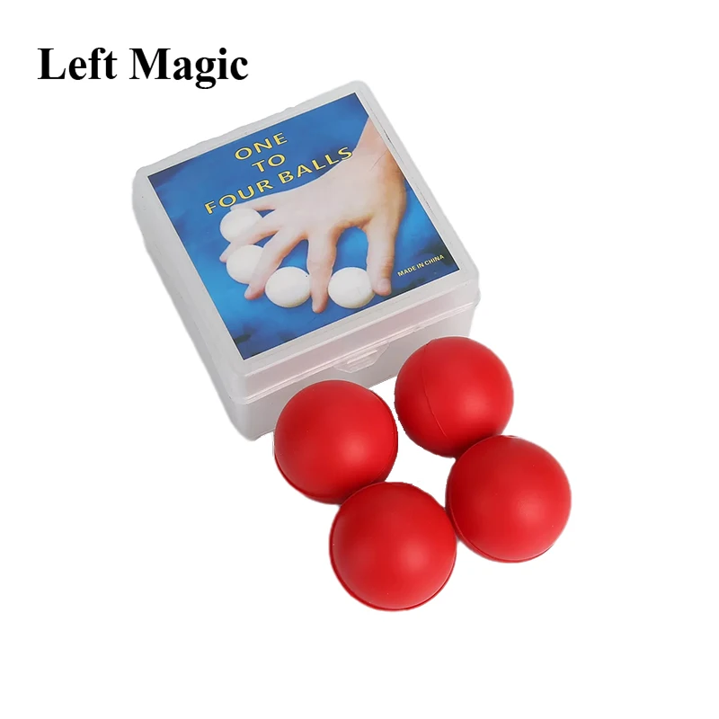 Red Multiplying Billiard Balls (Soft,Dia 4.2cm ) Magic Tricks One to Four Balls Magician Stage Illusion Gimmick Accessories Prop