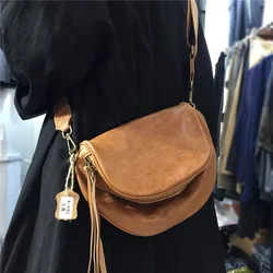 WOHENRED 100% Natural Cowhide Leather Women Messenger Bags Vintage Luxury Summer Trend Cool Bag Female Brand Shoulder Bags Girls