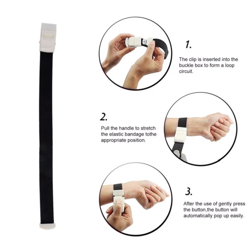 1PC Medical Cat Tourniquet Belt First Aid Paramedic Doctor Emergency Sports Turnstile Buckle Outdoor Hemostatic Elastic Strap
