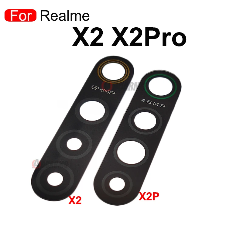 Rear Back Camera Lens With Sticker Adhesive For OPPO Realme 5 6 X2 Pro 5i 6i 5P X3 Superzoon XT Q C1 C2 C3 C11 Replacement Parts