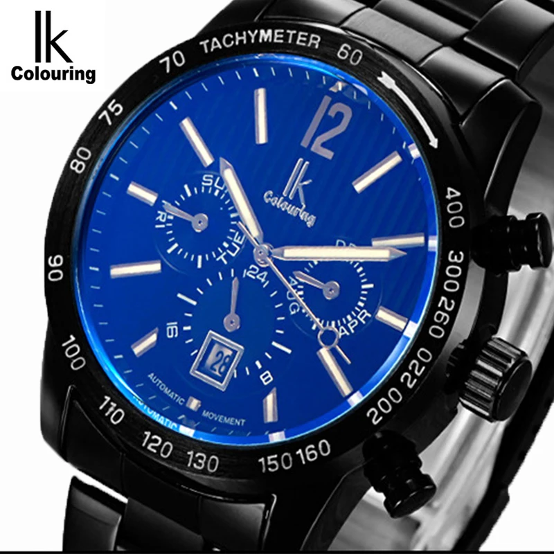 

IK Colouring Automatic Watch for Men Mechanical Wristwatches Stainless Steel Relogio Masculino Clock