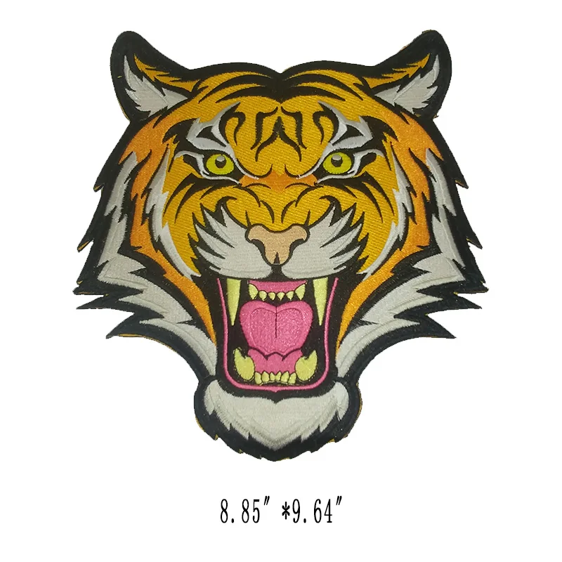 1 piece embroidery fashion cool tiger, eagle big patch applique patching clothes patch suitable for clothes bags, etc.