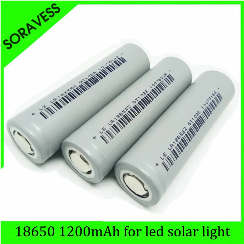 SORAVESS 1-10PCS 18650 Battery NCR18650B 3.7V 1200 mah 18650 Lithium Rechargeable Battery Flashlight batteries