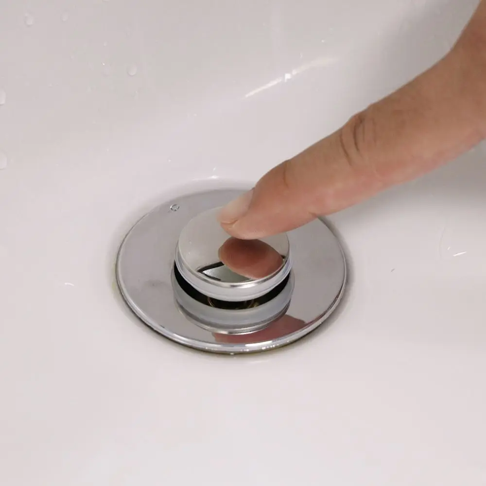 Universal Basin Pop-up Drain Filter Stainless Steel Washbasin Bounce Core Bath Stopper Sink Strainer Plug Sink Hair Catcher Tool