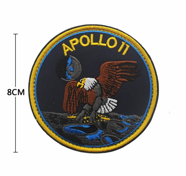 APOLLO Missions Embroidery Patch Astronaut Spacecraft Emblems Collage USA Outdoor Armband Badge Stickers Tactical Patches