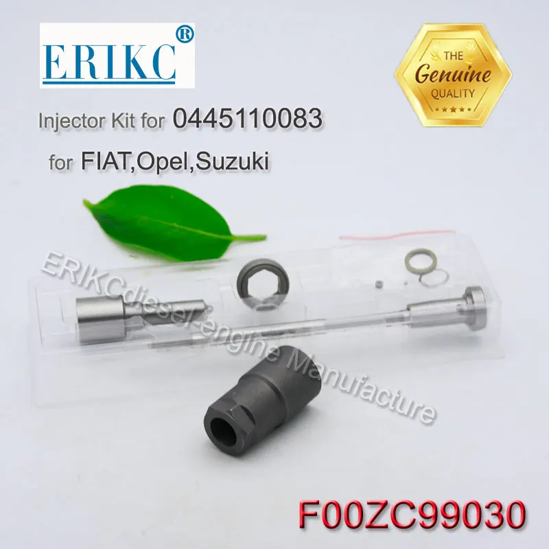 ERIKC F00zc99030 Fuel Injector Repair Tool Kit Nozzle DLLA150P1224 Control Valve F00VC01038 for 0445110083 FIAT Opel Suzuki