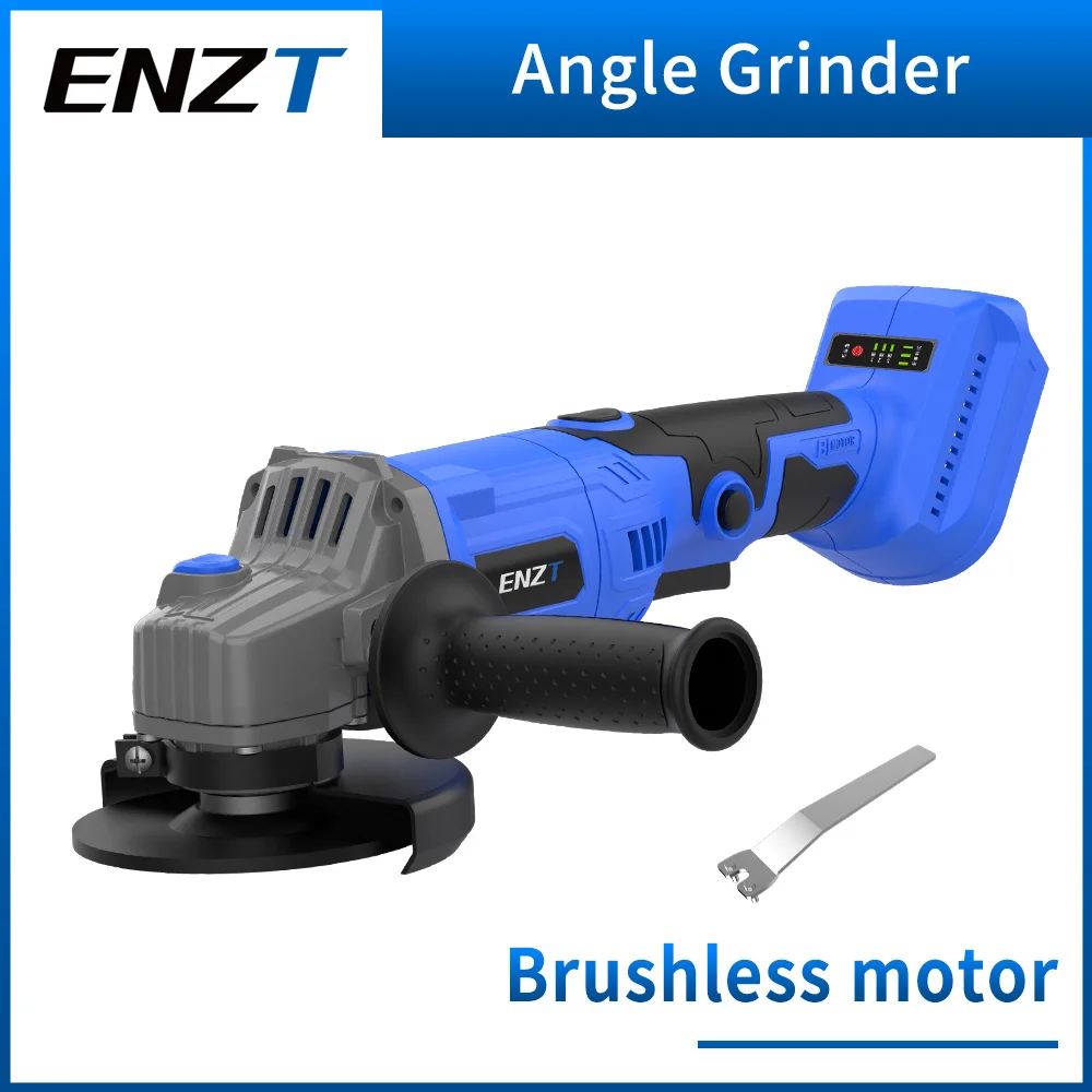 

ENZT 100/125mm Brushless Cordless Impact Angle Grinder Bulgarian DIY Power Tools Electric Polishing Grinding Machine For Makita