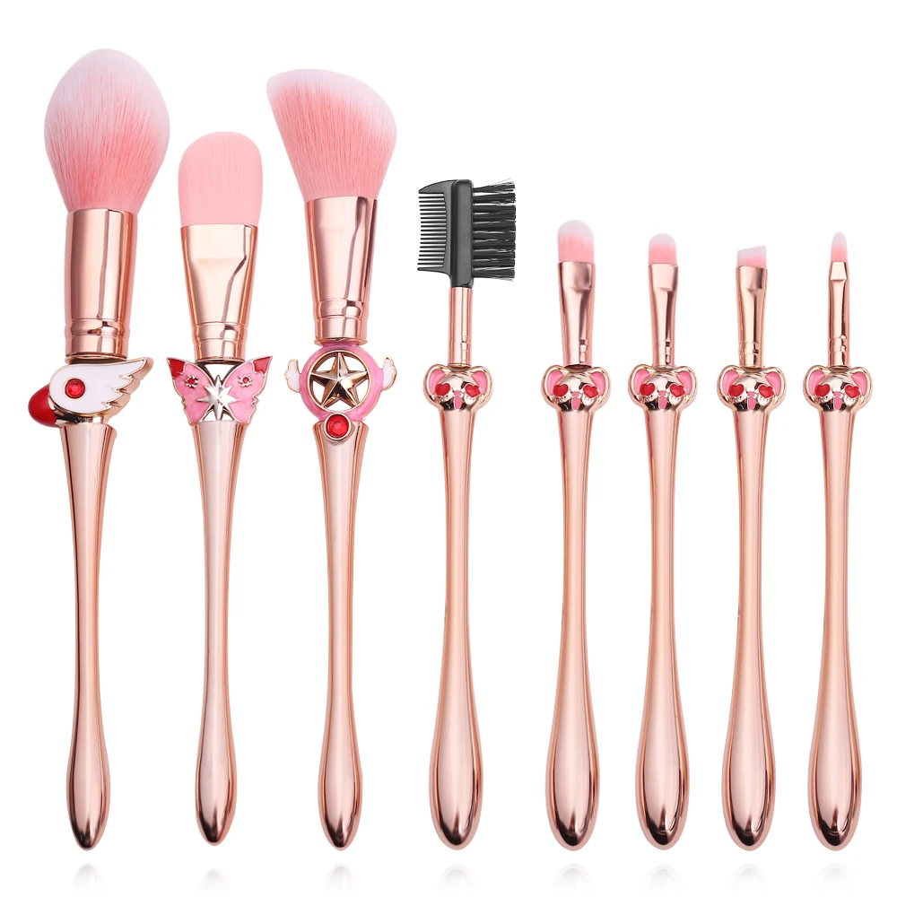 

Sexy Small Waist Design Cardcaptor Sakura Makeup Brushes Set Foundation Powder Blush Eyelash Lip Makeup Brush Cosmetic Tool Kit