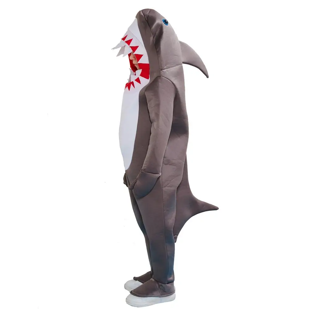 Boy Cute Shark Hooded Jumpsuits Boys Girls Halloween Animals Cosplay Costume Carnival Easter Purim Fancy Dress