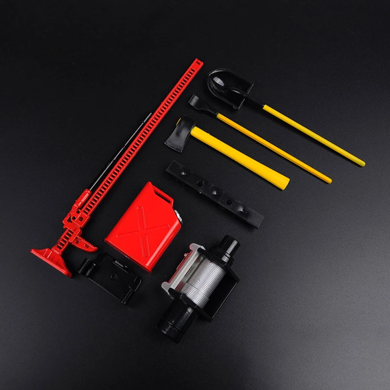 Simulation modification accessories metal trailer hook oil tank shovel is applicable to 1:10 RC car trx-4 trx-6 scx10 90046