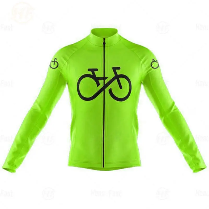 New Outdoor Riding Bike MTB Clothing Cycling Jersey Men\'s Breathable Long Sleeve Cycling Jersey Bike Jersey Bicycle Clothing