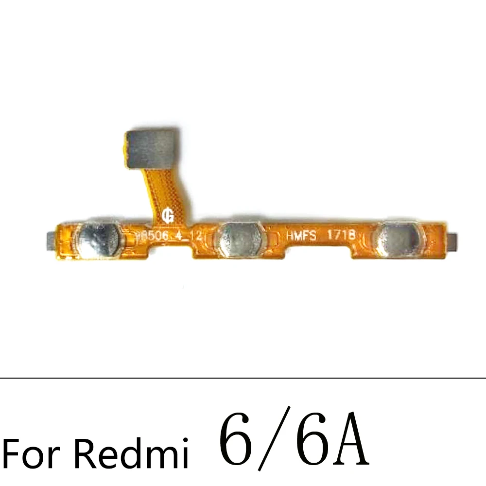 50Pcs/Lot, Power Volume Button Key Flex Cable For Xiaomi Redmi 10 9 9A 8 8A 7 7A 6 6A 5 5A 9C 9T 10A 10C 12 12C