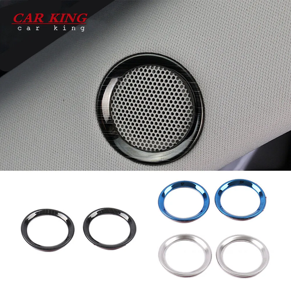 

For Mazda CX-5 CX5 2017 2018 2019 2020 Accessories Audio Loudspeaker ring Sound Frame Loud Speaker Cover Trim Stainless Steel