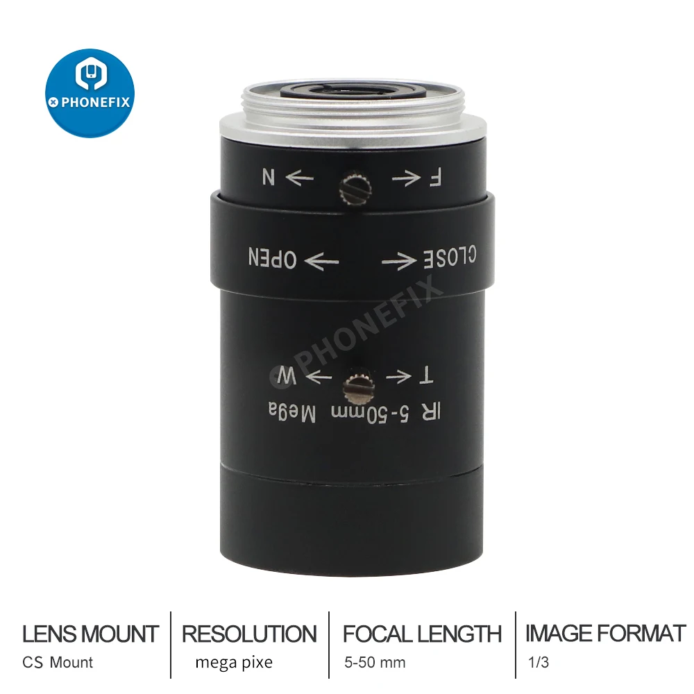 Imagem -05 - Megapixel Cctv Lente 550 mm F1.6 cs Montagem Lente Óptica para Câmeras de Vigilância de Segurança Cctv & Streaming ao Vivo Hdmi Câmera