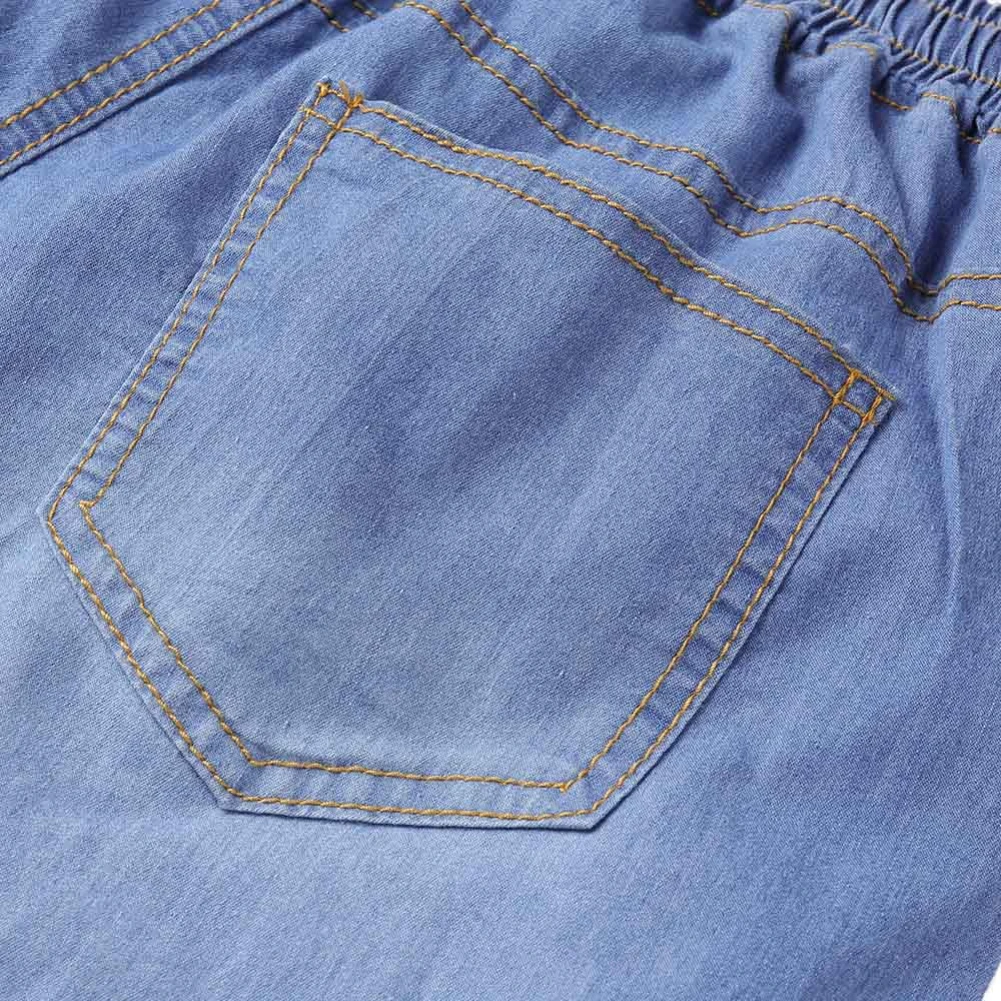Casual feminino plus size drawstring elástico na cintura jeans solto denim calças compridas drawstring elástico na cintura jeans calças de brim 2022