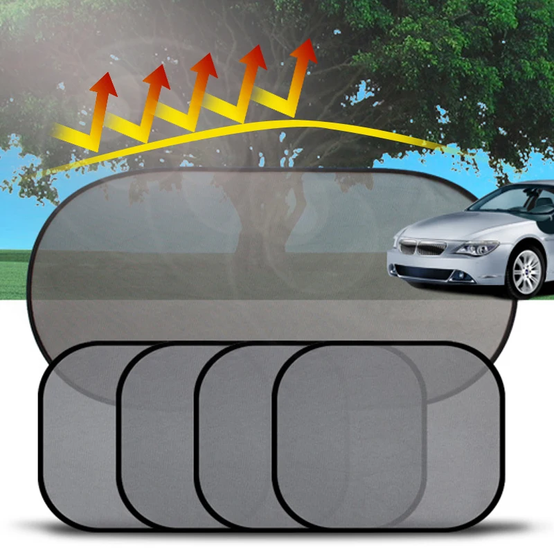 

5Pcs 3D Photocatalyst Mesh Sun Visor Window Screen Sunshade Car Curtain Car Sun Visor Shades Cover Auto Windshield with Sucker