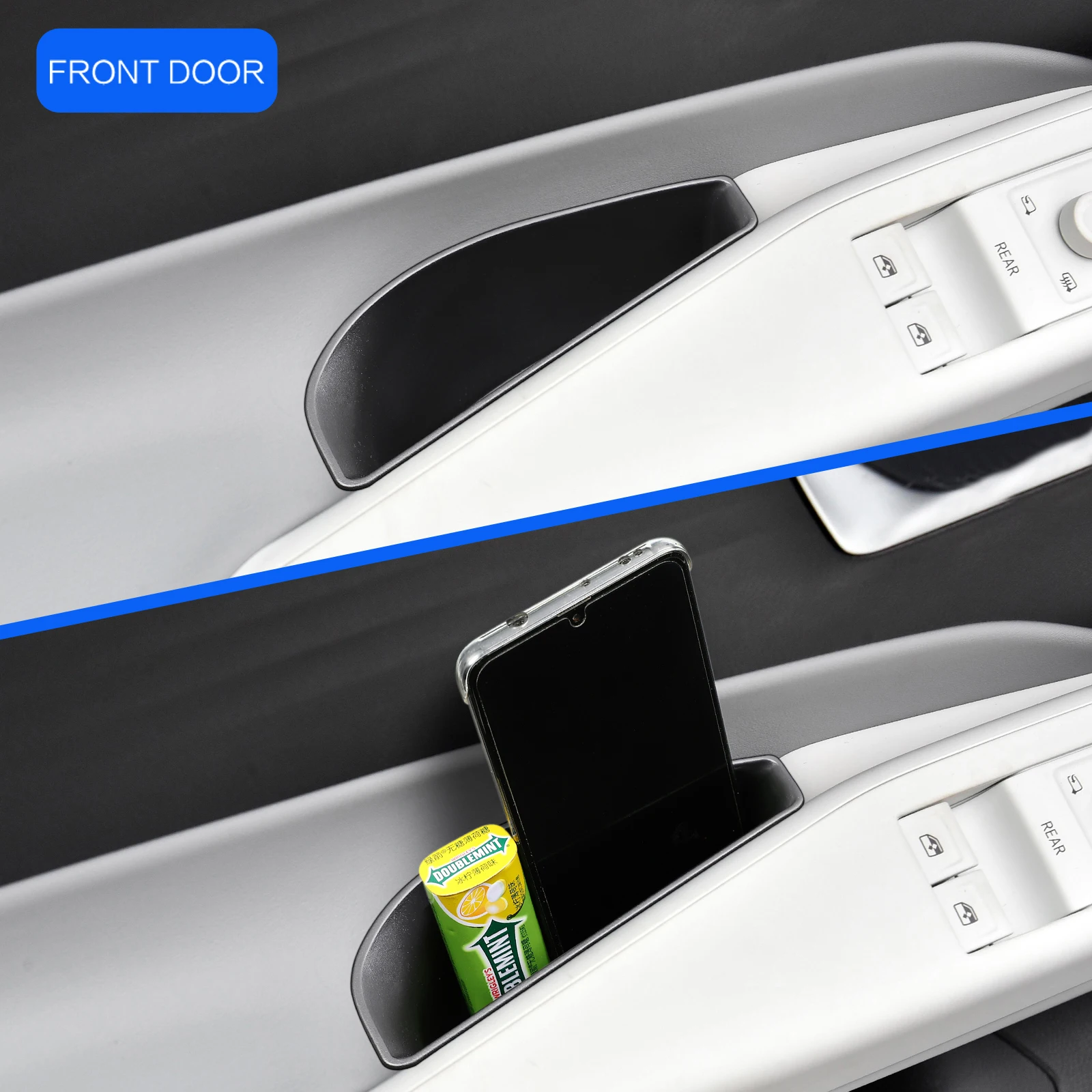 Smabee لشركة فولكس فاجن ID.4 ID4 ID 4 مقبض الباب صندوق تخزين الملحقات الجبهة الخلفية الباب علبة حامل حاوية منظم السيارة #5