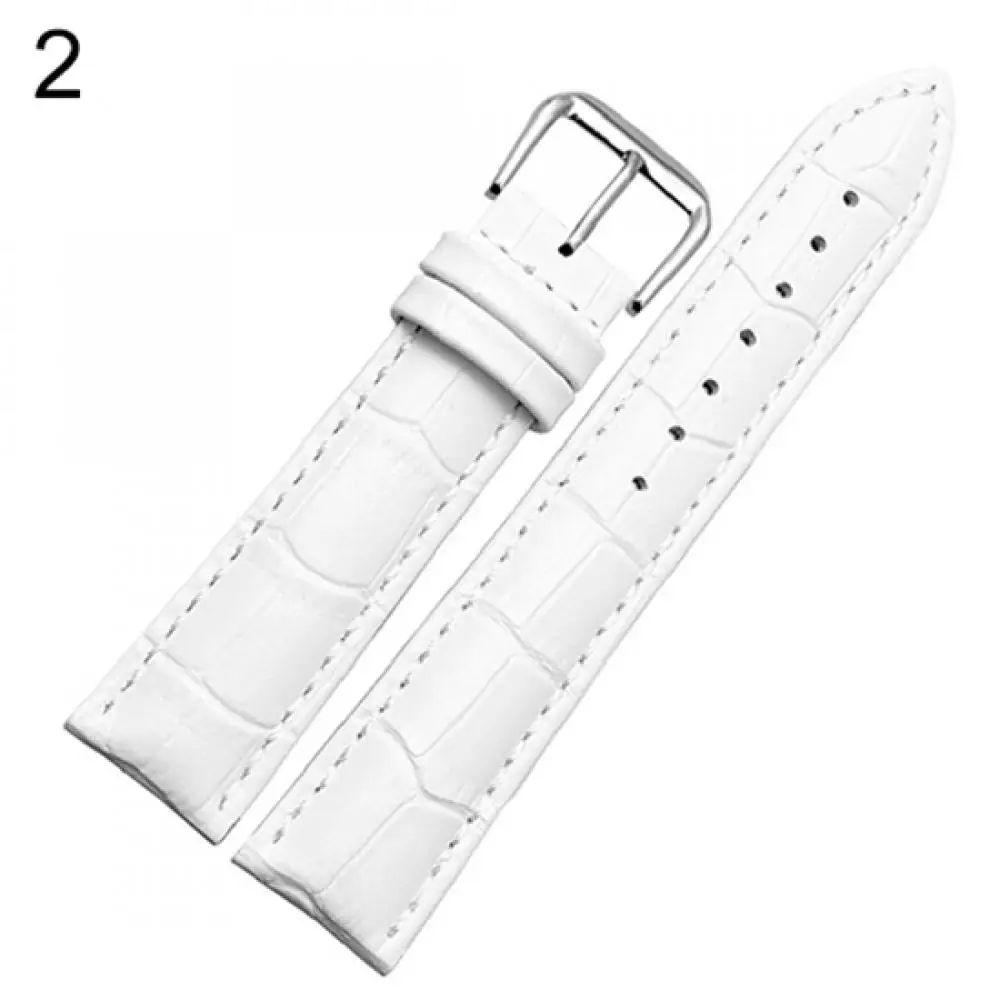 16/18/20/22mm Wrist Strap Replacement High Quality Unisex Faux Leather Watch Strap Buckle Band Black Brown Watch Wrist Strap