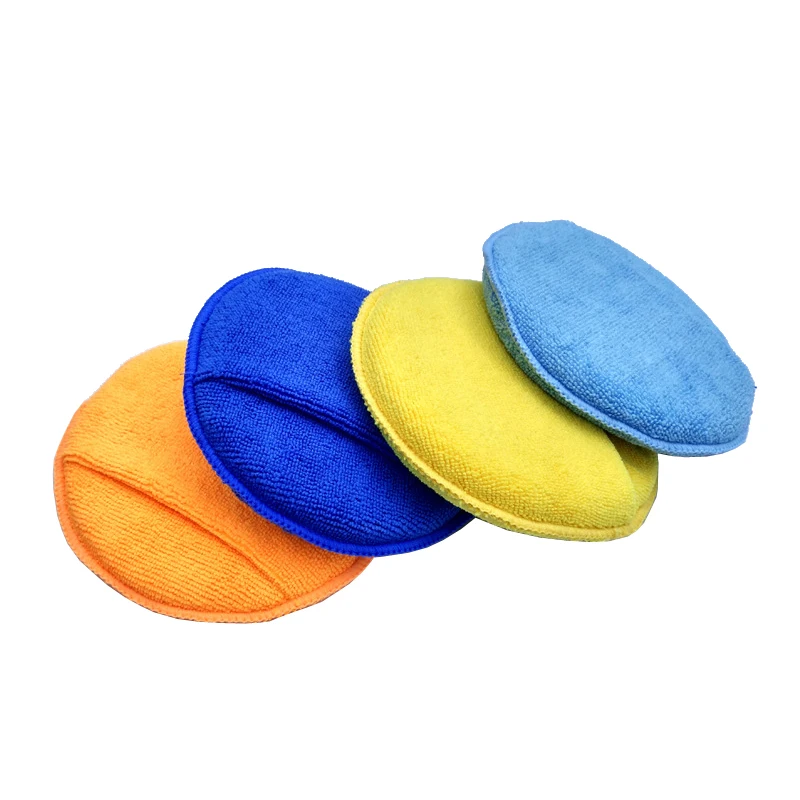 10PCS Soft Microfiber Car Wax Applicator Pads Polishing Sponge Remove Wax Detailing Wash Clean Paint Care With Pockets Large