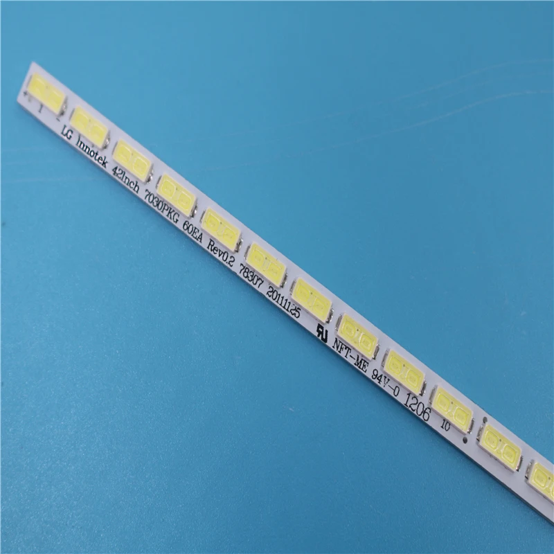 New 50 PCS/Lot 60LEDs 525mm LED Backlight Strip for LG 42LS570T T420HVN01.0 74.42T23.001-2-DS1 Innotek 42Inch 7030PKG 60ea